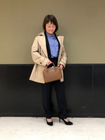 保護者会におすすめのユニクロ秋冬コーデ_ぽっちゃり1