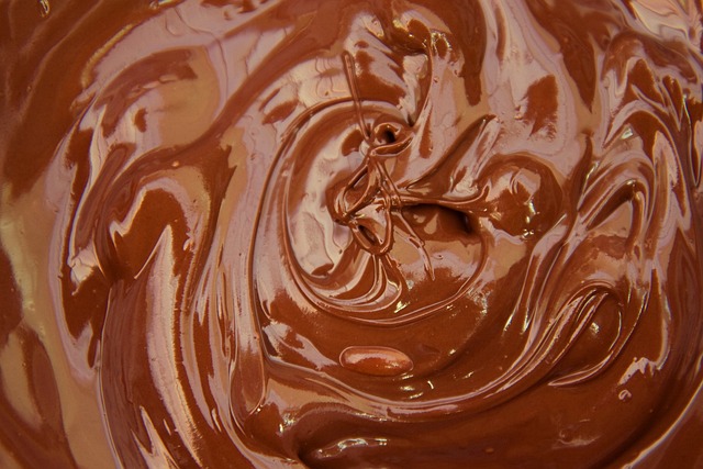 溶けたチョコレートの画像