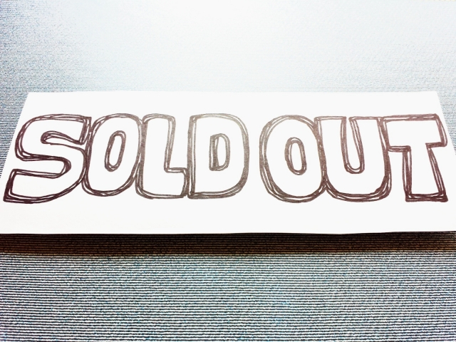 sold out　文字