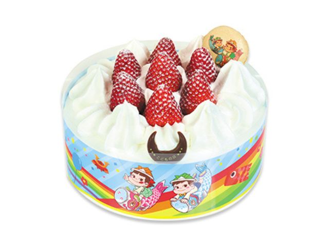 ペコちゃんポコちゃん苺のショートケーキの画像