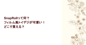 SnapRollって何？フィルム風トイデジが可愛い！どこで買える？